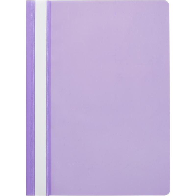 Скоросшиватель пластиковый с прозрачным листом, фиолетовый