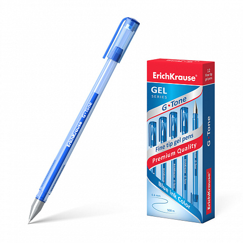 Ручка гелевая ERICH KRAUSE G-Tone 0,5мм,синяя