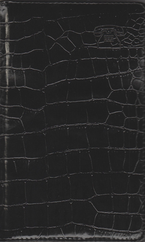 Алфавитная книжка А5 INDEX 192л.Croco кожзам,тонированный блок (черная)