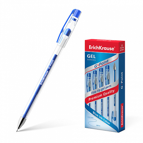 Ручка гелевая ERICH KRAUSE G-POINT 0.38 синяя