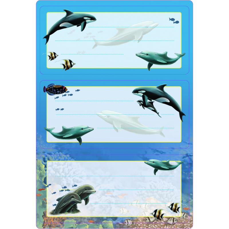 Наклейка для тетрадей VARIO Дельфины 5579