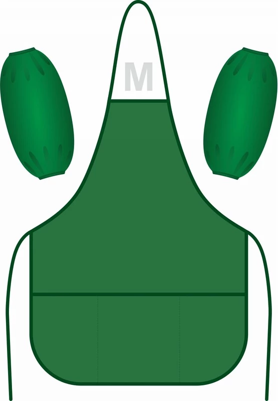 Фартук для труда с нарукавниками LAMARK 3кармана,45*54см,зелёный