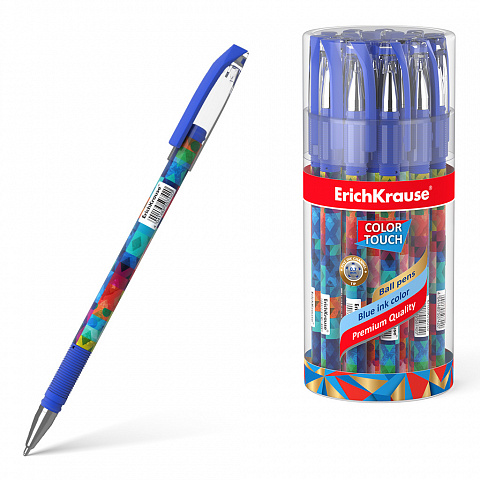 Ручка шариковая ERICH KRAUSE ColorTouch&Patchwork,0.7мм ,синяя