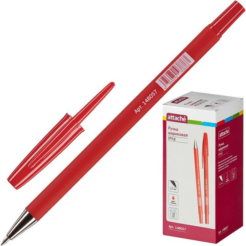 Ручка шариковая  ATTASHE Style 0.5 красная
