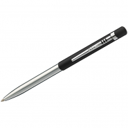 Ручка шариковая LUXOR Gemini 1мм,автоматическая,корпус чёрный/хром 