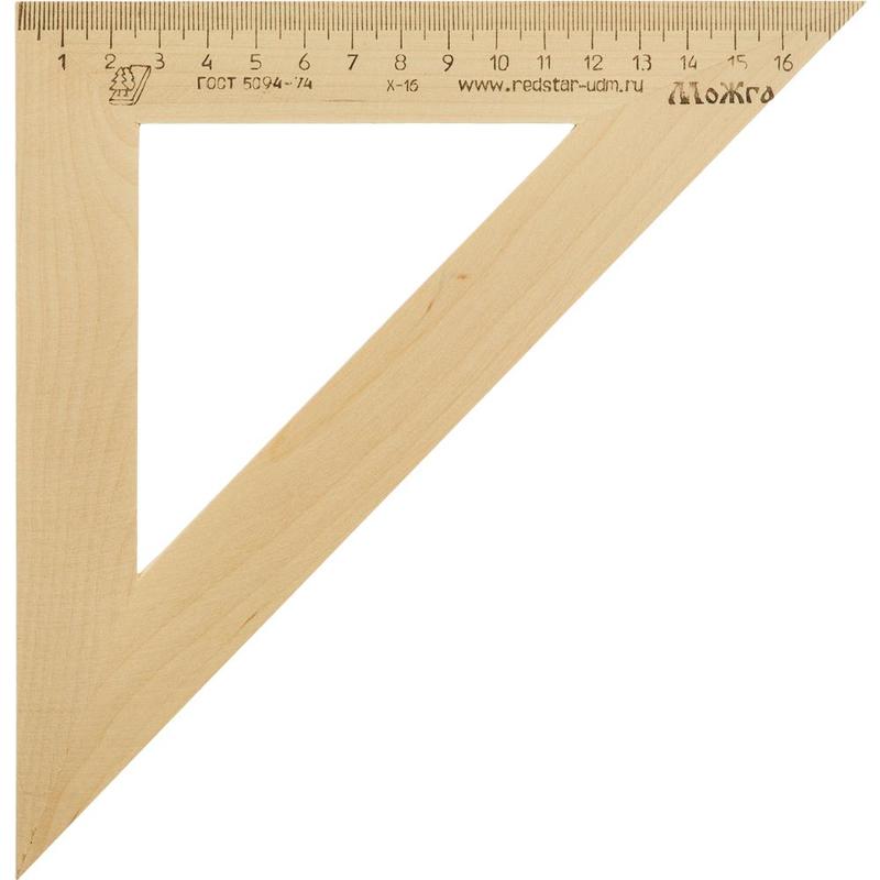 Треугольник деревянный 45*/18см C15