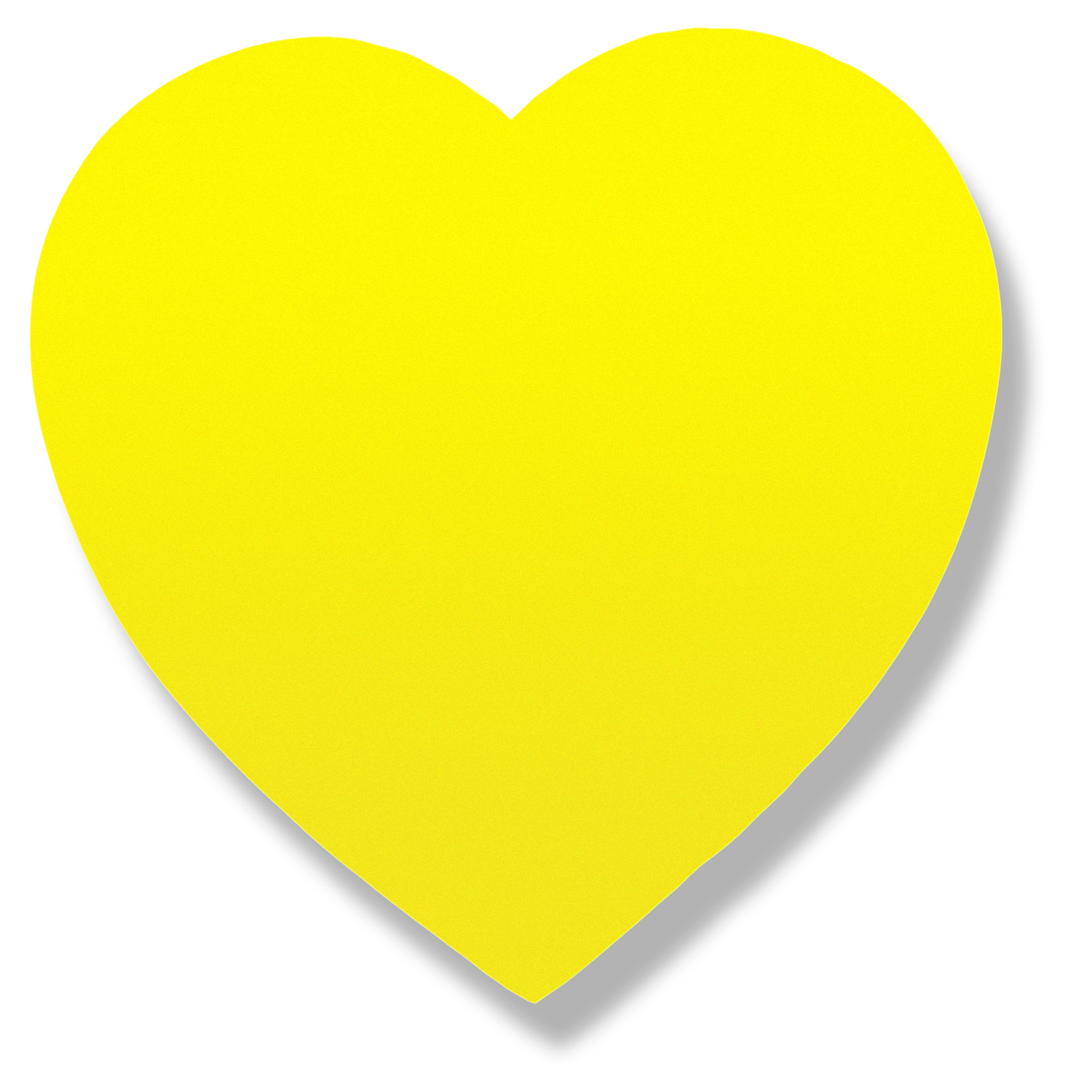 Липкий блок LAMARK фигурный 50л Сердце желтый неон