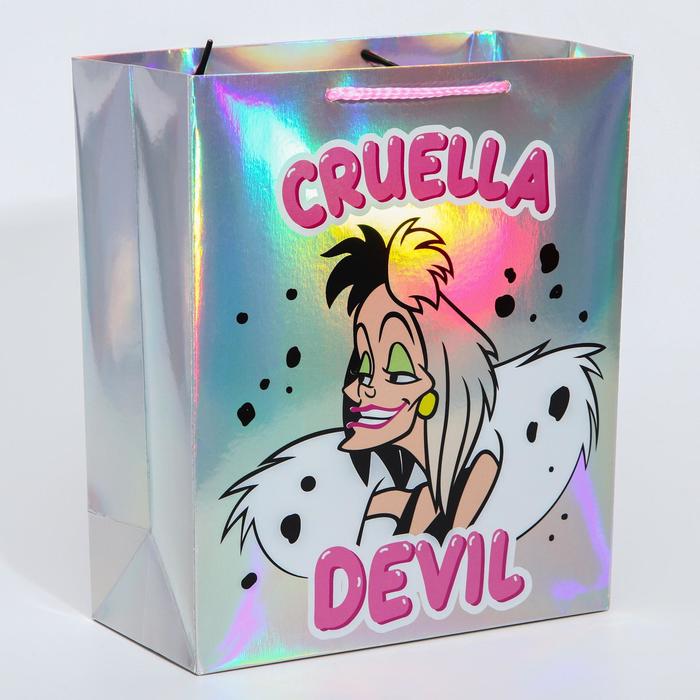 Пакет голография горизонтальный "Cruella Devil", Disney, 25 х 21 х 10 см   5510791