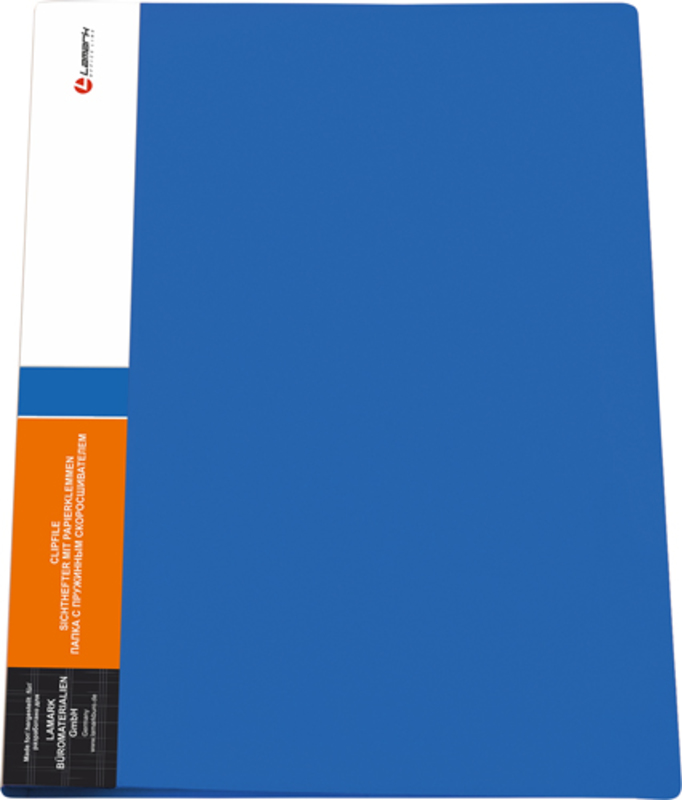 Папка-скоросшиватель 0,6мм,корешок17мм,синяя 