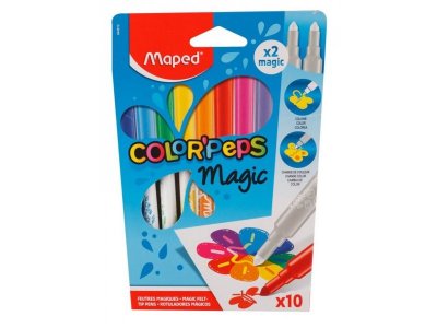 Фломастеры MAPED 10 цв.Color peps  Magic (меняющие цвет)картон