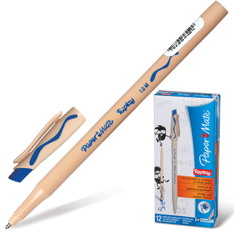 Ручка шариковая PAPER MATE Replay,стирающая,синяя S0190823,0,8мм