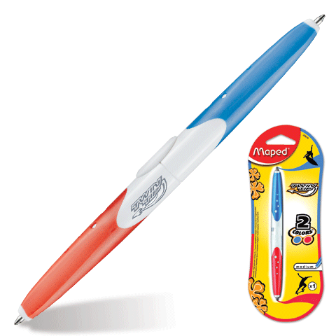 Ручка шариковая MAPED TWIN TIP двухсторонняя (синий+красный)