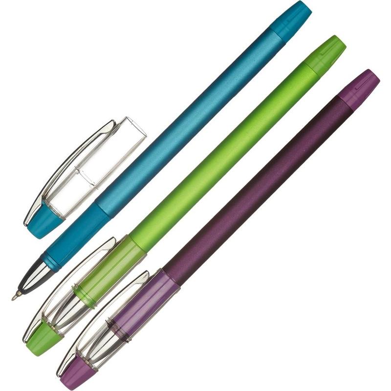 Ручка шариковая  ATTASHE Selection Pearl touch Glide 0.3мм,корпус ассорти. синяя