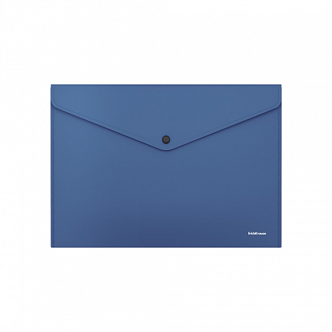 Папка конверт с кнопкой А4 ERICH KRAUSE Diagonal Classic непрозрачная,синяя