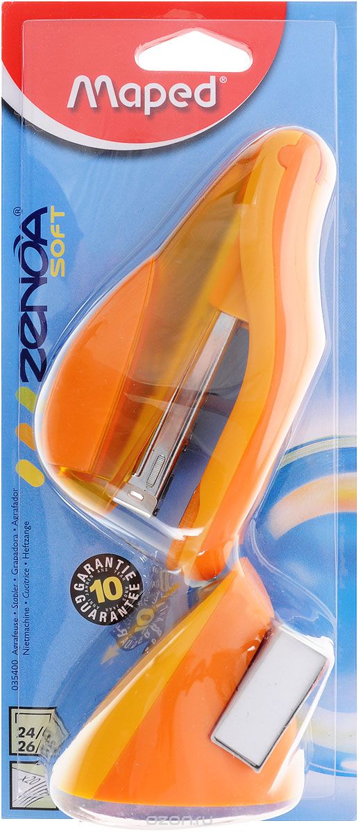 Степлер N24 MAPED  Zenoa Soft 20л на подставке +1000скоб