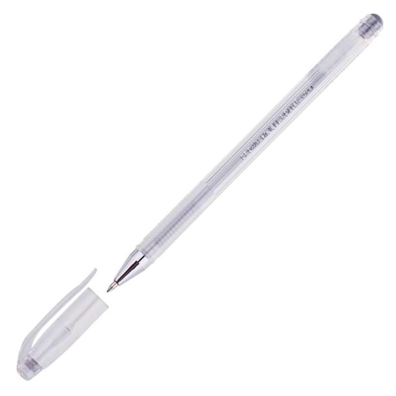 Ручка гелевая CROWN Hi-Jell Metallic 0,7 серебро металлик