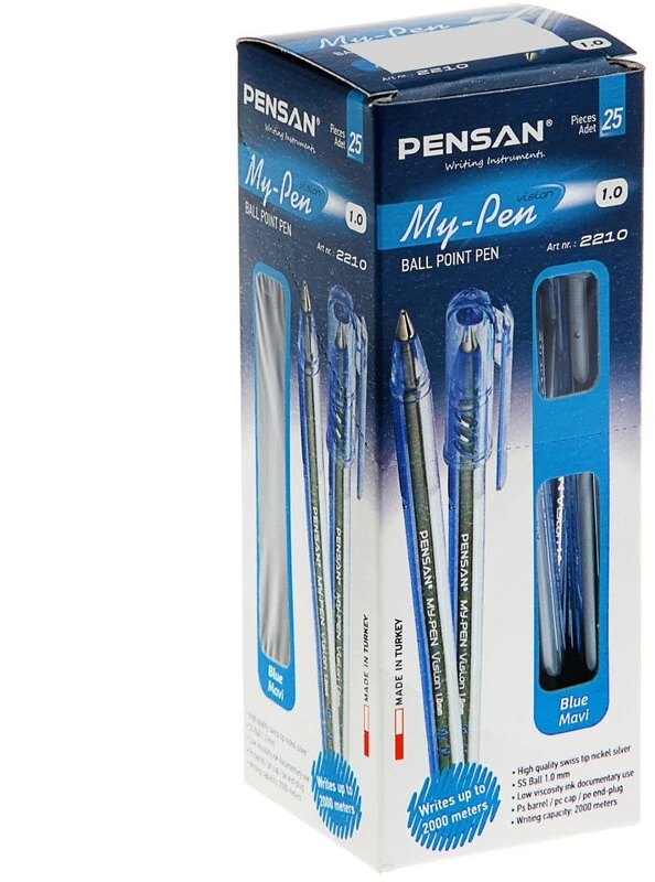Ручка шариковая PENSAN My-pen 1мм,синяя 2210