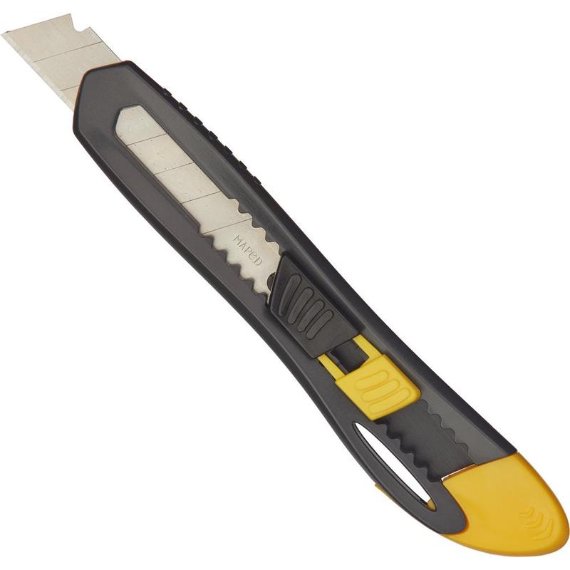 Нож канцелярский MAPED  18мм Universal,эргономичная пластиковая ручка с фиксатором лезвия