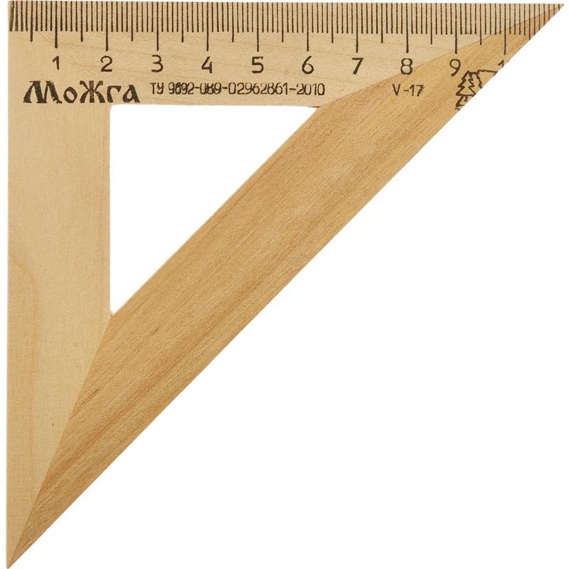 Треугольник деревянный 45*/11см C138