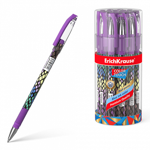 Ручка шариковая ERICH KRAUSE ColorTouch&Purple Python,0.7мм ,синяя