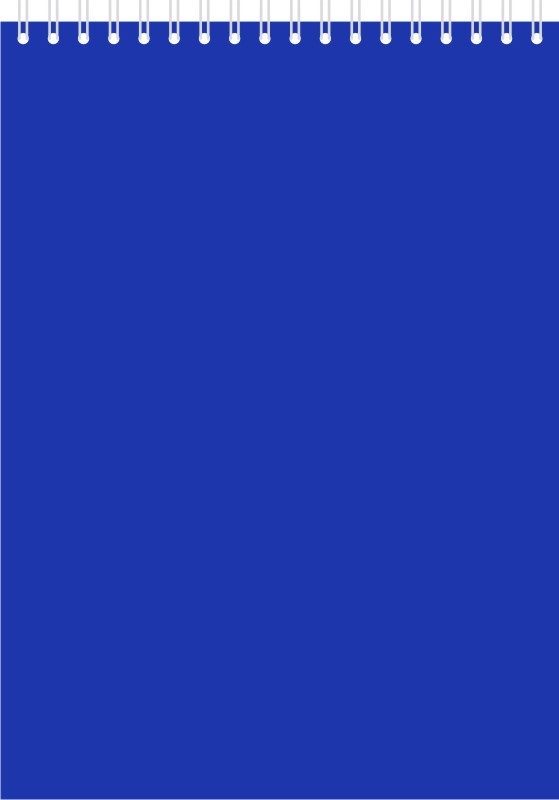 Блокнот на гребне А4 60л Синий