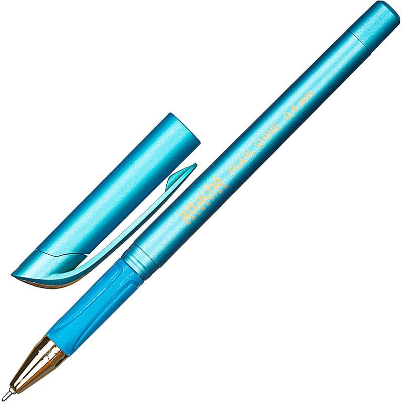 Ручка шариковая  ATTASHE Selection Peart Shine морской волны корпус,синяя