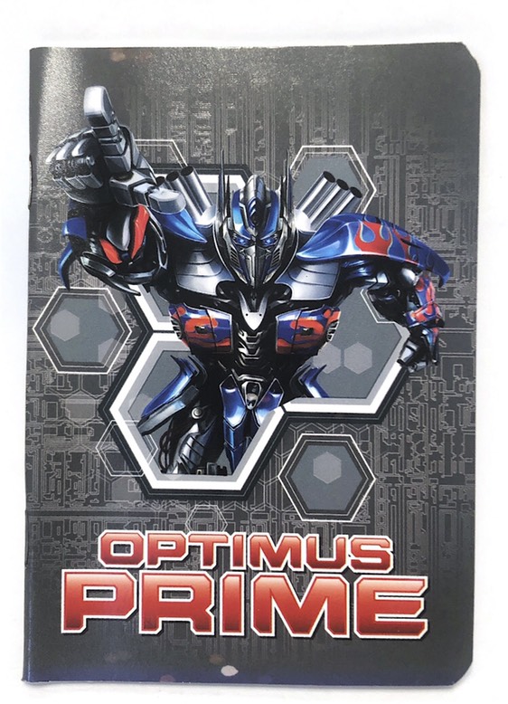 Блокнот на скрепке А6 24л Optimus Prime (ламинированная обложка)