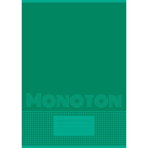 Тетрадь А4  48л линия скрепка BG "Monoton"зелёная7043