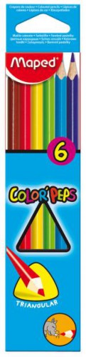 Карандаши MAPED 06 цветов COLOR"PEPS(треуг., ударопр.липа)картон