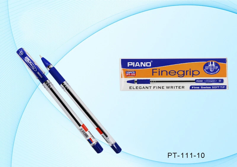 Ручка маслянная PIANO PТ-111-10 Fingrip  0,5мм синяя 