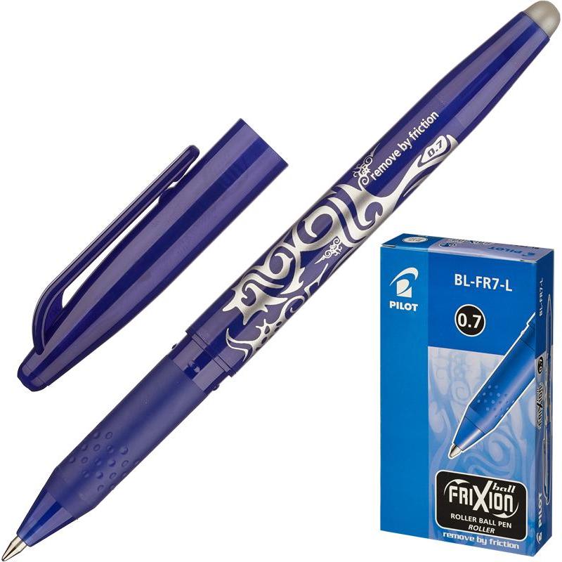 Ручка стираемая гелевая PILOT Frixion BL-FR-7 ,резиновая манжета,0,35мм, синяя