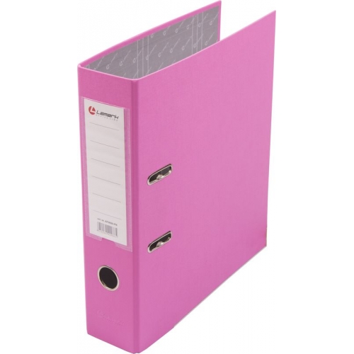 Папка-регистратор LAMARK А4 80мм, ПВХ,розовая