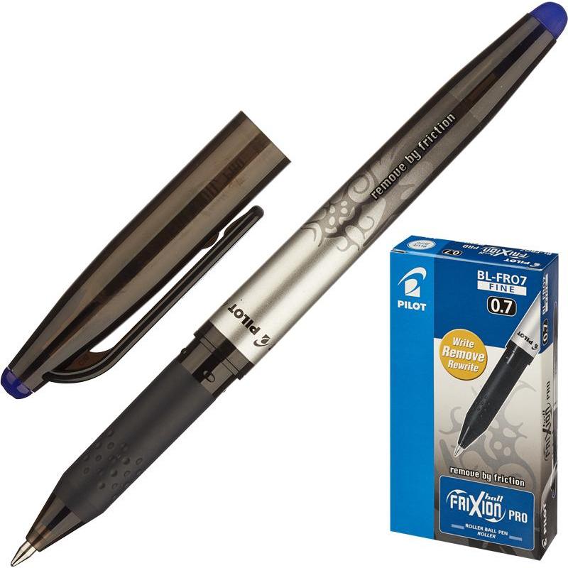 Ручка стираемая гелевая PILOT Frixion Pro BL-FR-7 ,резиновая манжета,0,35мм, синяя