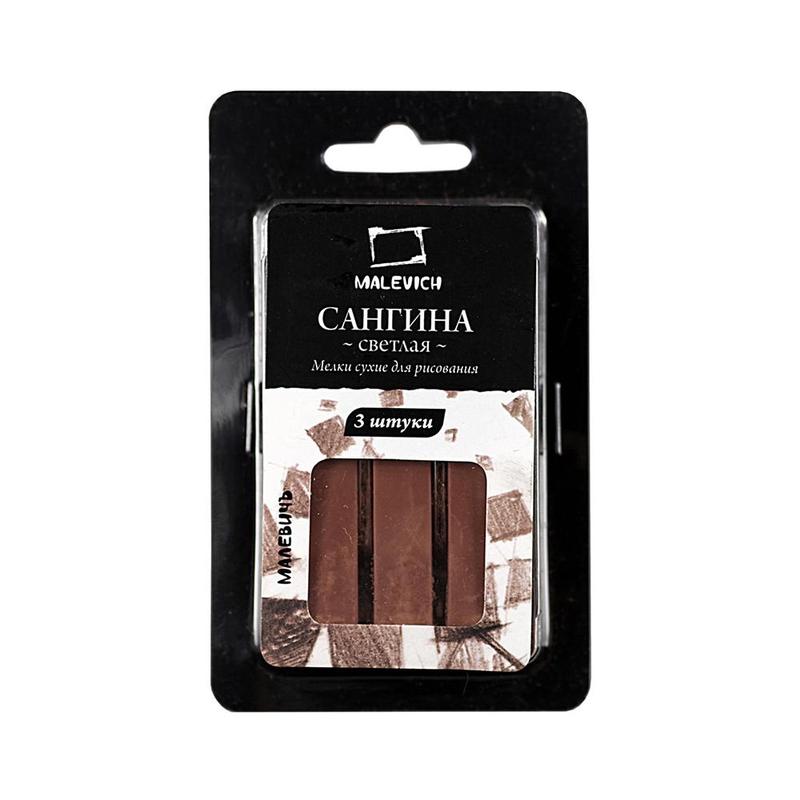 Сангина светлая МАЛЕВИЧ,Зшт,квадратные мелки 810007 