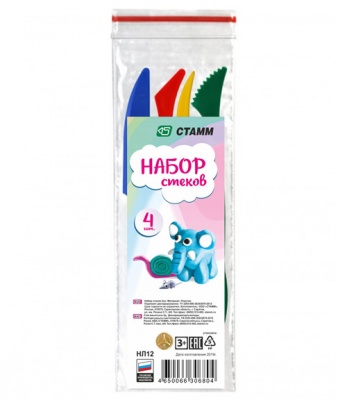 Пластилин.Стеки 4шт, СТАММ форма