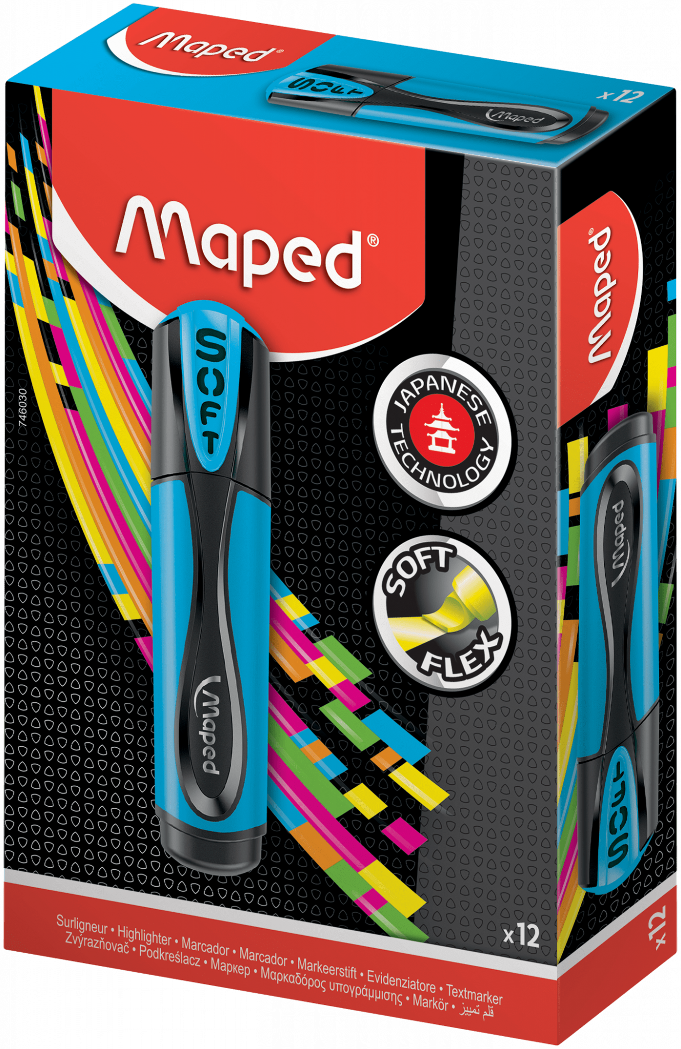 Маркер текстовыделитель MAPED FLUO Soft ultra голубой