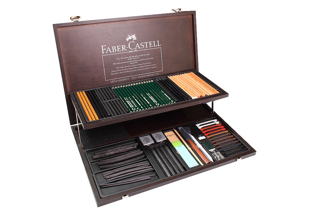 Набор FABER CASTELL Карандаши PITT MONOCHROME .,деревянная коробка,112970