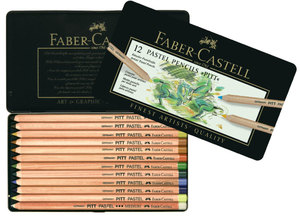 Набор FABER CASTELL Карандаши пастельные PITT, 12шт, в металлической коробке,112112
