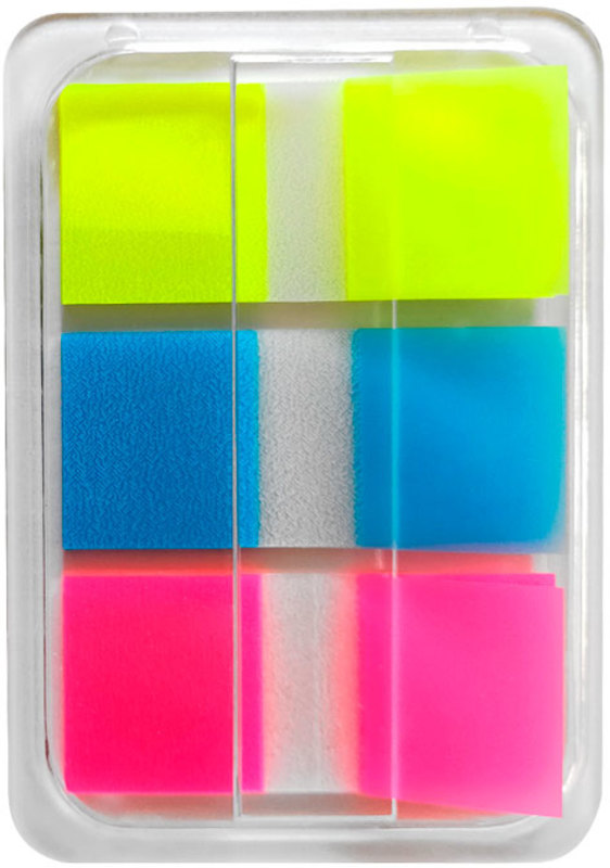 Лейб закладка LAMARK  Z-сложение 3цв*20л. 44*20 пластиковые ,неон 
