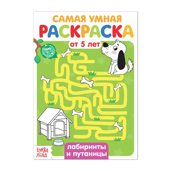 Раскраска А5 САМАЯ УМНАЯ от 5лет Лабиринты и путаницы,с12,(БукваЛенд)