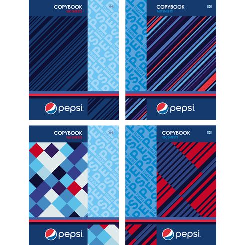 Тетрадь на кольцах А5, 160л BG "Pepsi" (ассорти)ламинация глянцевая 5138