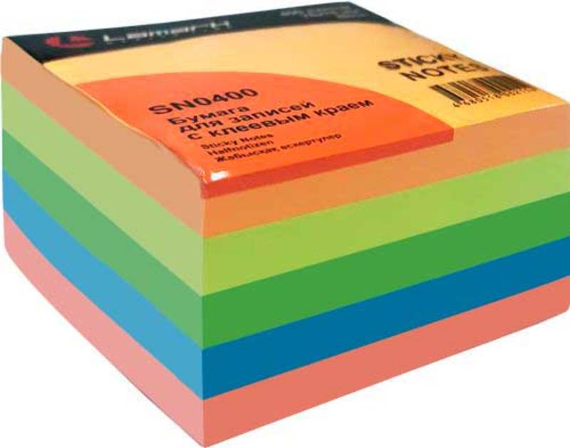 Липкий блок LAMARK 76*76 400л 5цв.неон