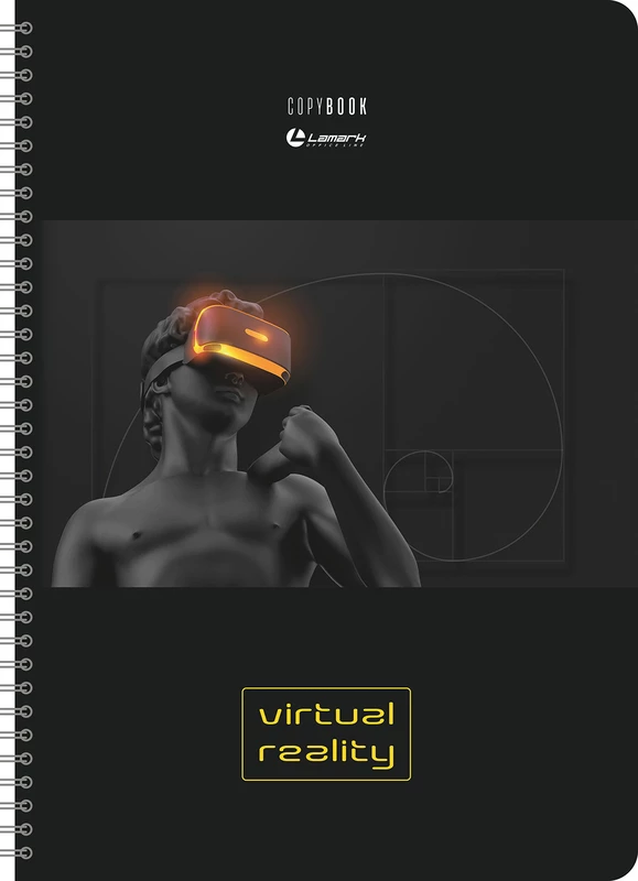 Тетрадь А4  80л клетка спираль LAMARK Virtual Reality №1 карт.обл, soft touch