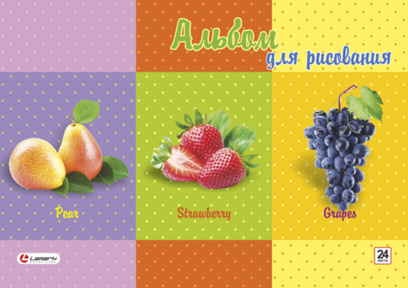 Альбом 24л склейка LAMARK 100г/м Фрукты