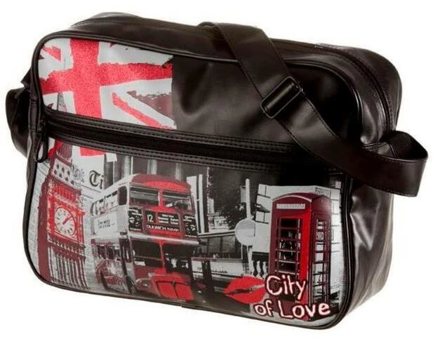 Сумка через плечо Walker Fun City of Love, 37x28x12 см, черный