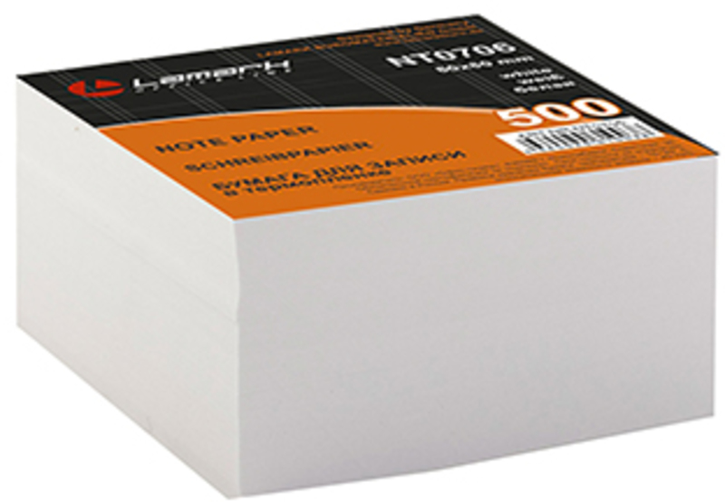 Блок для записей LAMARK 80*80мм 500л,белый в термопленке