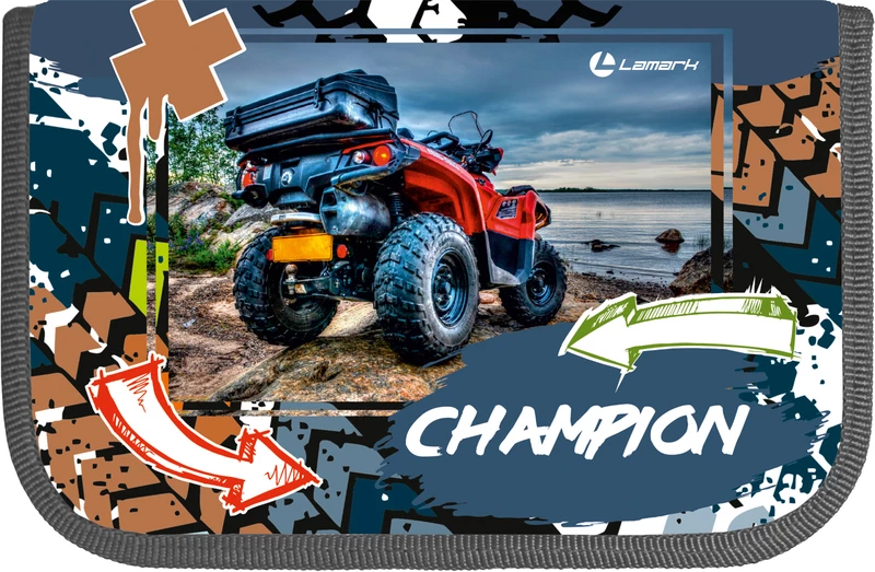 Пенал 1 секция LAMARK 130*200*20мм Smart Pocket,карман для смартфона "Champion"