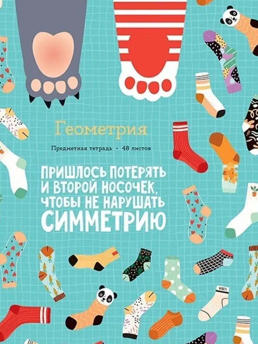 Тетрадь А5 предметная 48л. ArtSpace "Котоцинизм"  - Геометрия, эконом