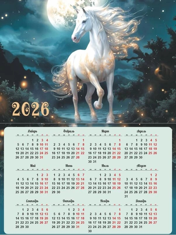 2026 Календарь настенный А2 "Символ года - Год лошади. Романтика" 