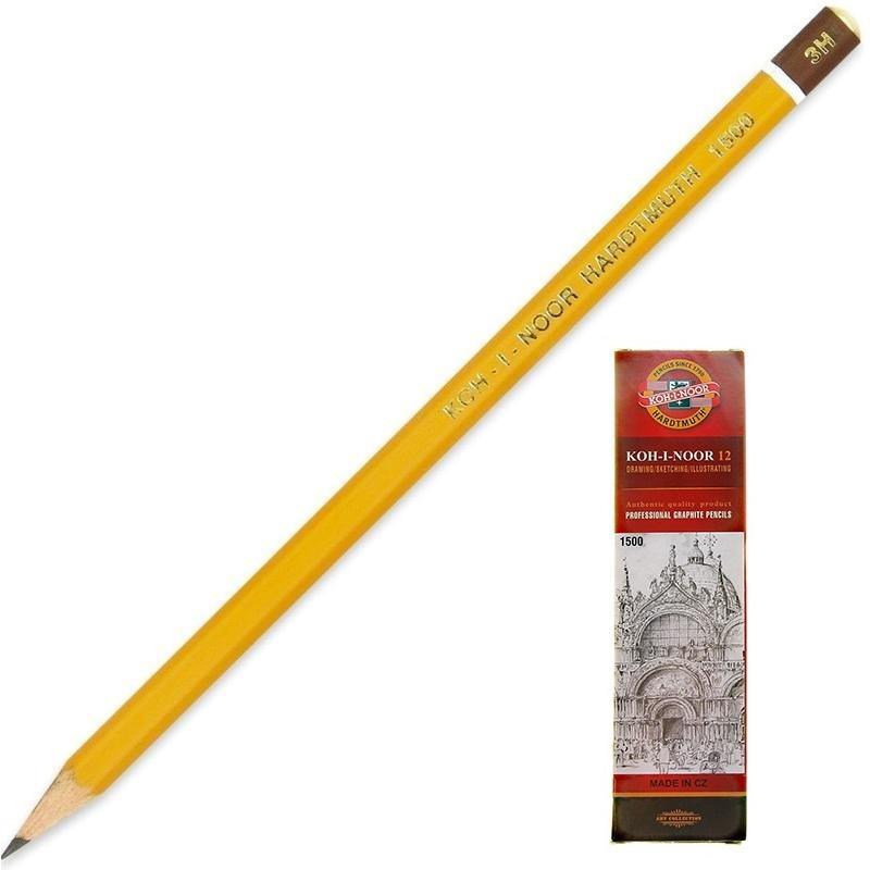 Карандаш ч/гр KOH-I-NOOR 1500 3H (американский кедр) 